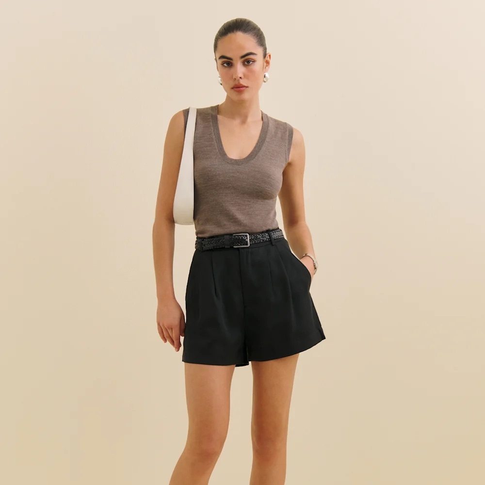 Reformation Mason Short Black - Size 4